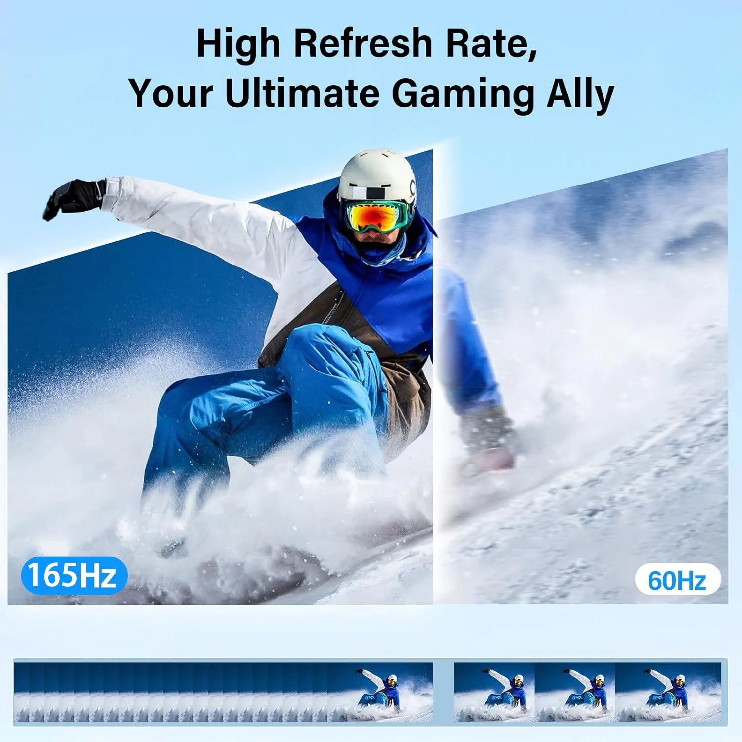 24.5 Inch 165HZ Portable Gaming Monitor 2560x1440 with HDMI Type C IPS Second Monitor External for PC Laptop Mac Switch Xbox ps4