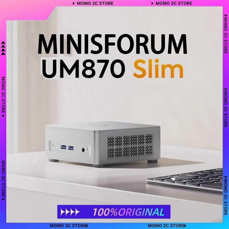 MINISFORUM UM870SLIM AMD R7-8745H Mini Small portable Host High Performance Ultra Silent Office Desktop Host Computer