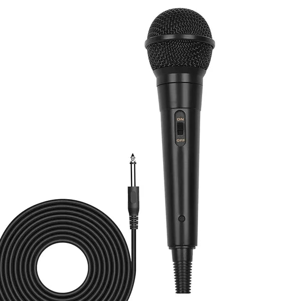 Handheld Wired Microphone Cardioid Dynamic Vocal Mic With On Off 13ft Cable 6.35 Mm Jack For Speaker Karaoke Ampilifier