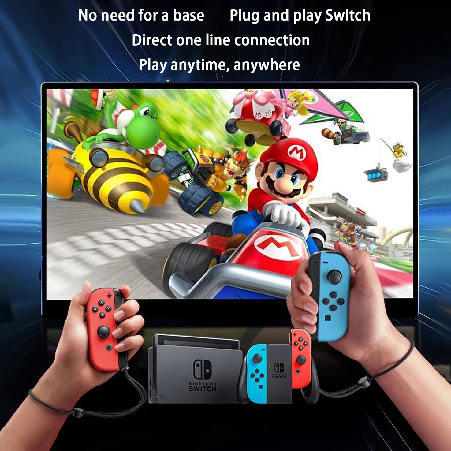 24.5 Inch 165HZ Portable Gaming Monitor 2560x1440 with HDMI Type C IPS Second Monitor External for PC Laptop Mac Switch Xbox ps4