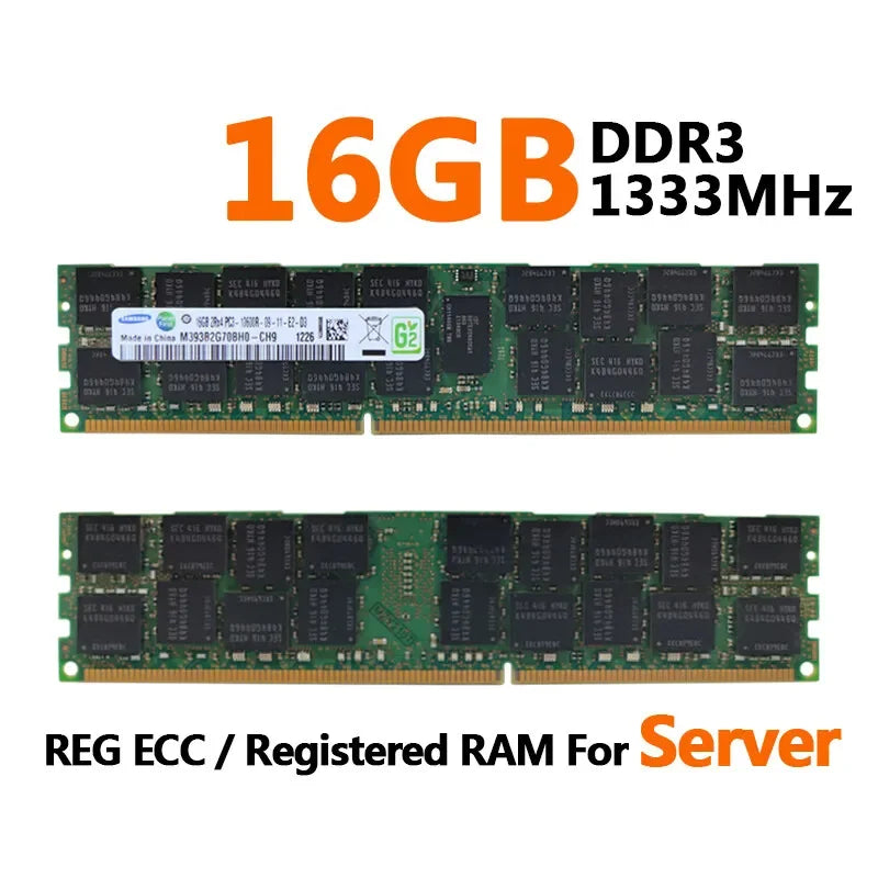 1/2/4PCS Server Memory RAM Samsung Server Memoria DDR3 REG ECC Registered Memory 16GB 8GB 4GB RAM 1866 1600 1333MHz PC3-12800R