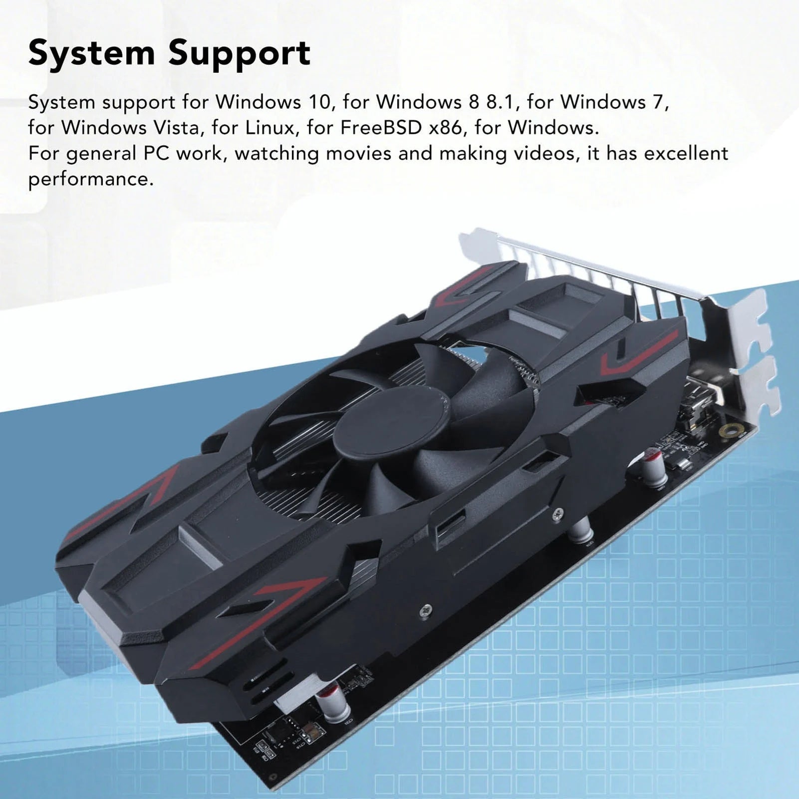 Gaming Graphics Card HD6770 4GB DDR5 128bit HD Multimedia Interface DVI Displayport Interface Desktop Gaming Video Card