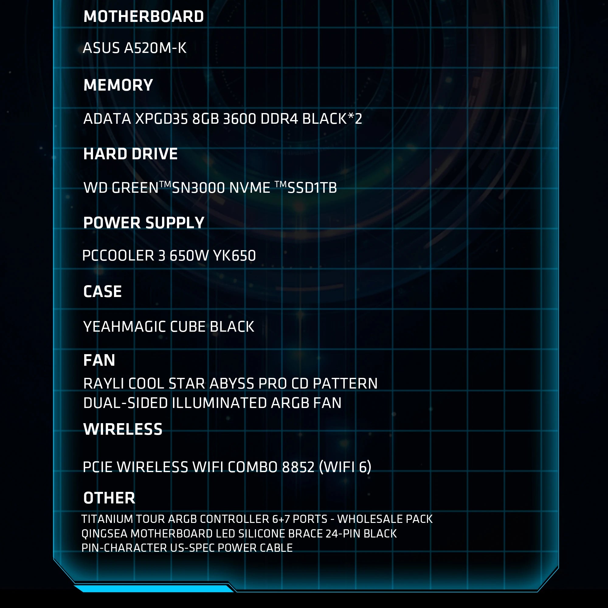 YEAH MAGIC AMD Ryzen 5 5500 Gaming Desktop 16GB(8G*2) DDR4 3600 1T NVME SSD 3050 Graphics card Win11 Home Gamer Desktop PC in US