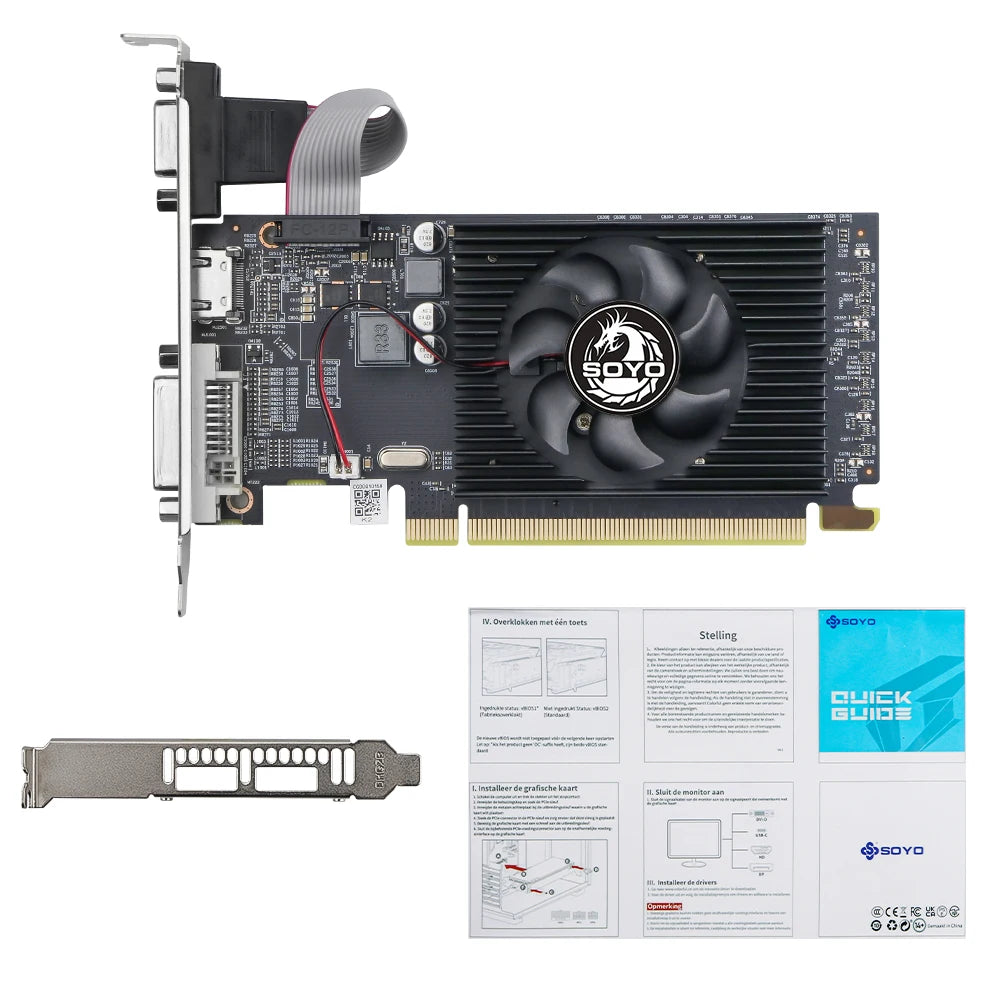 Graphics Cards SOYO R5 230 2G DDR3 64bit compatibility For Desktop Gaming Computer Components GPU Video Card R5230