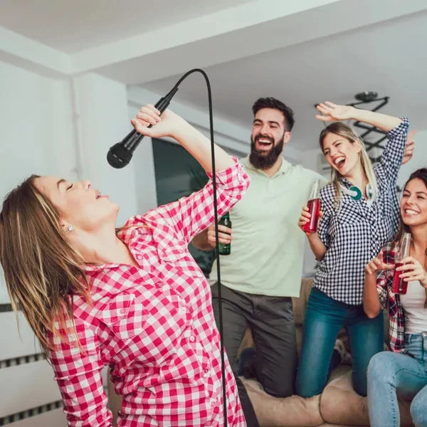 Handheld Wired Microphone Cardioid Dynamic Vocal Mic With On Off 13ft Cable 6.35 Mm Jack For Speaker Karaoke Ampilifier