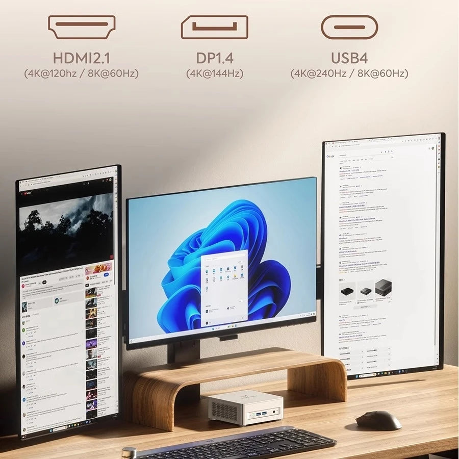 MINISFORUM UM870SLIM AMD R7-8745H Mini Small portable Host High Performance Ultra Silent Office Desktop Host Computer