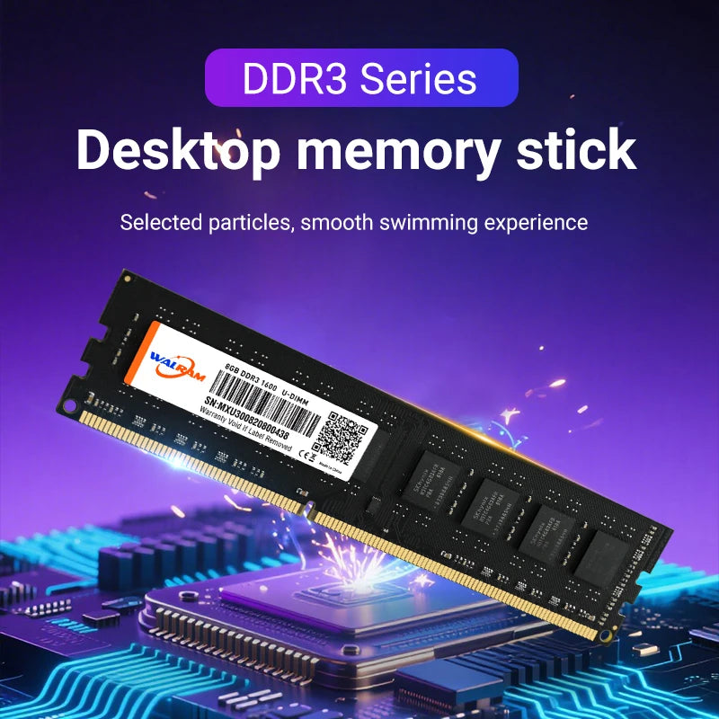 Walram DDR3 1600MHz Memoria Ram DDR 3 8GB 4GB 1.5V CL11 240Pin DIMM Desktop Computer Internal Memory Ram DDR3 1600 Mhz For PC