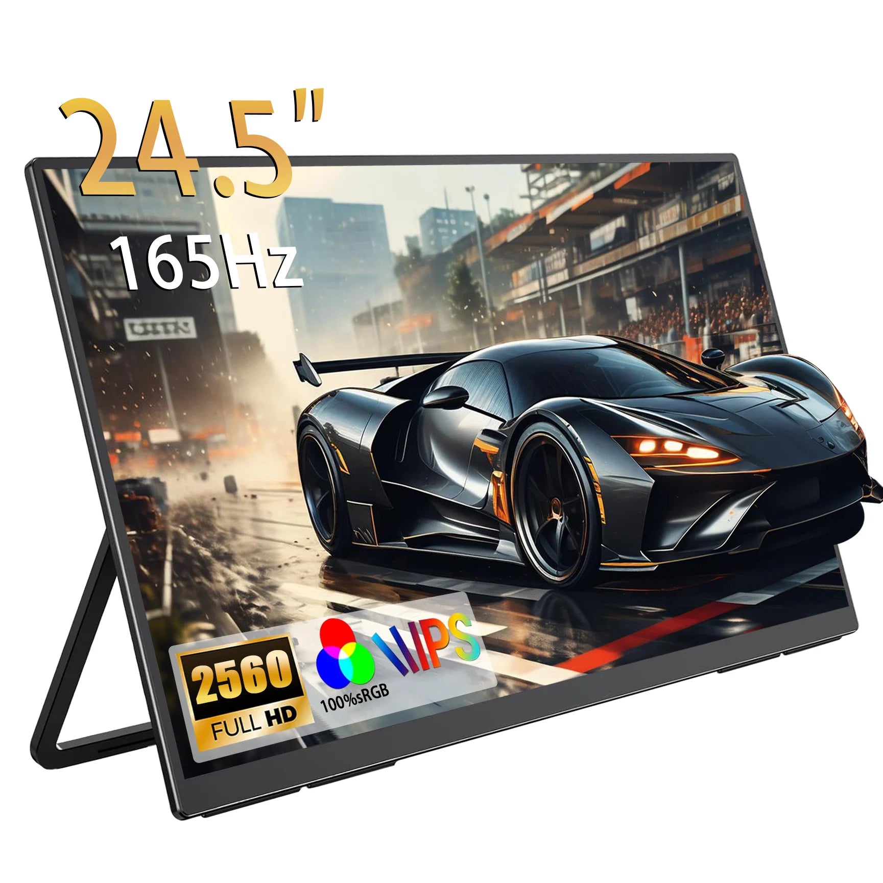 24.5 Inch 165HZ Portable Gaming Monitor 2560x1440 with HDMI Type C IPS Second Monitor External for PC Laptop Mac Switch Xbox ps4
