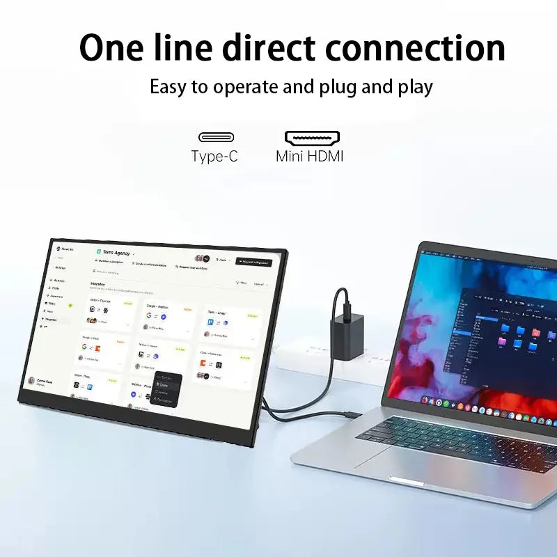 24.5 Inch 165HZ Portable Gaming Monitor 2560x1440 with HDMI Type C IPS Second Monitor External for PC Laptop Mac Switch Xbox ps4