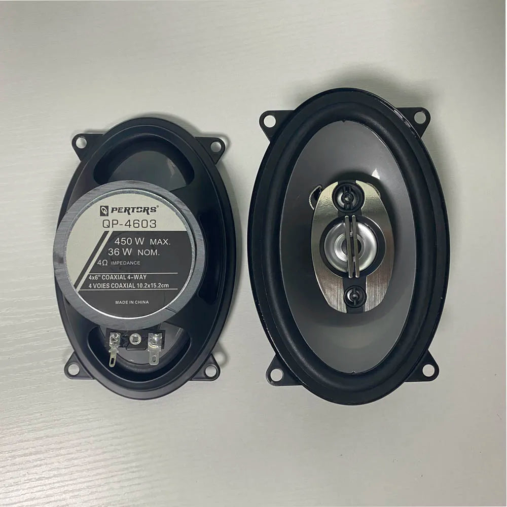 2PCS 4X6 Inch (2X450W) 900W 4-Way Car Hi-Fi Coaxial Speaker Door Audio Full Range Speaker