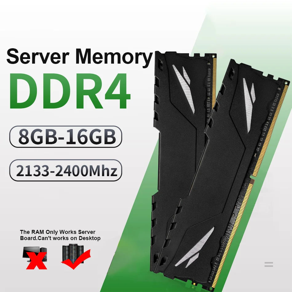 ENVINDA DDR4 Server Memory RAM 8GB/16GB/32GB Registered ECC 2400MHz 2133MHz Compatible with X99 Motherboard - 2133P 2400T 2666V