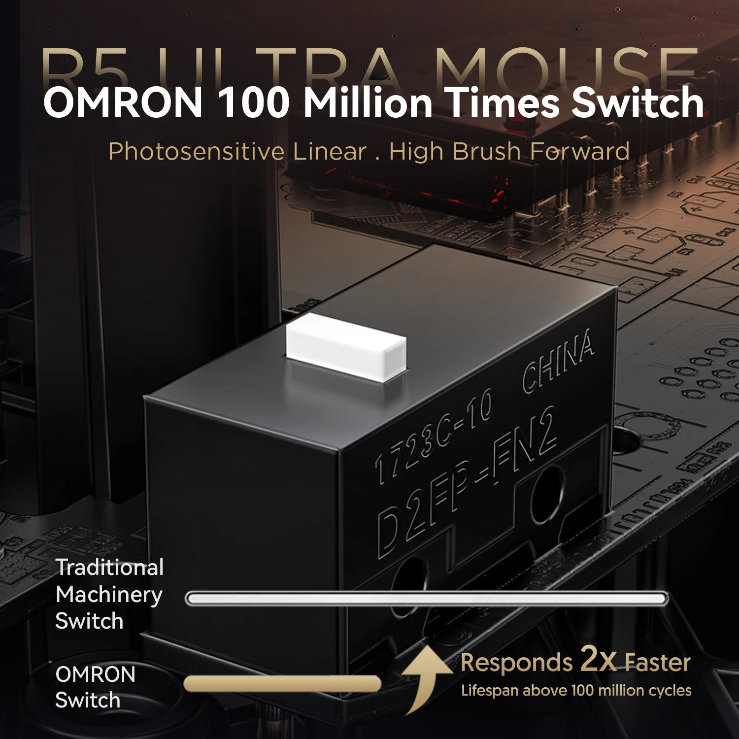 ATTACK SHARK R5 Tri-mode Ultra Wireless Gaming Mouse Carbon Fiber 8K ,PAW3950MAX ,8000Hz Wireless Polling Rate, DPI up to 42000