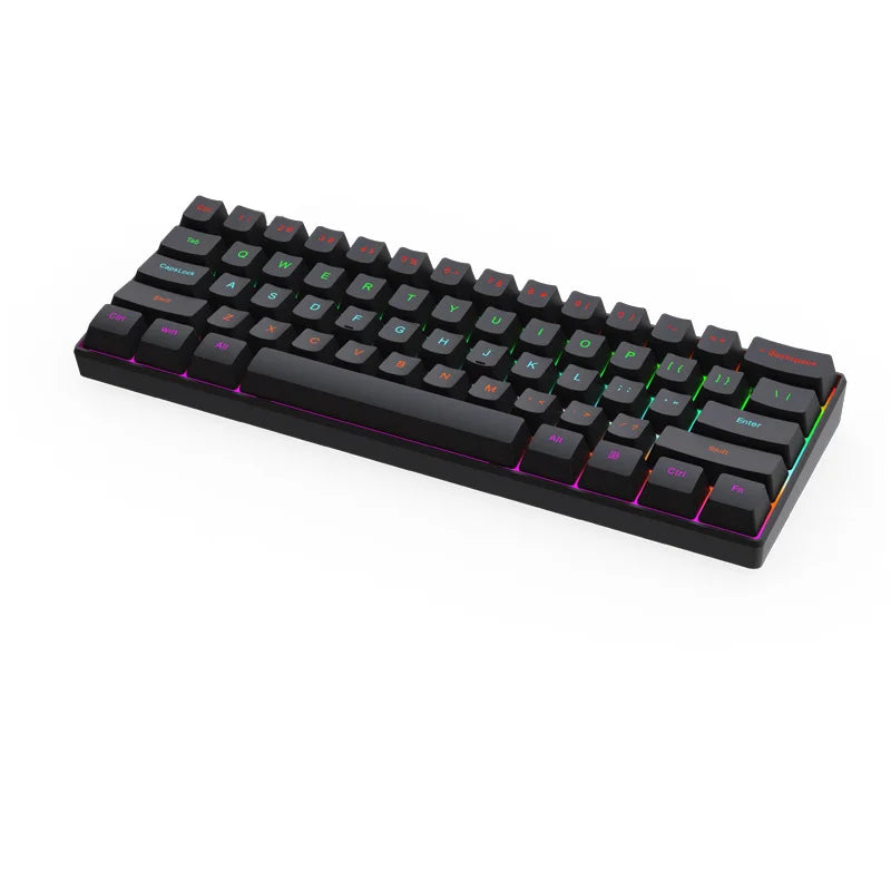 2026 new Mini 60% Compact Wired Keyboard 61 Keys RGB Backlight Membrane Keyboard For Windows PC Office laptop Computer