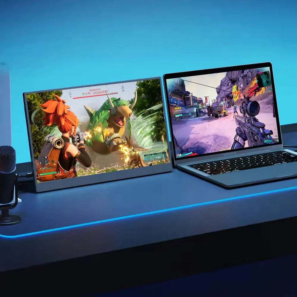 DLN  Portable Monitor 18.5 inch 1080P 100Hz with VESA Hole and New Back Bracket Laptop Extended Display ADS-IPS HDR Screen