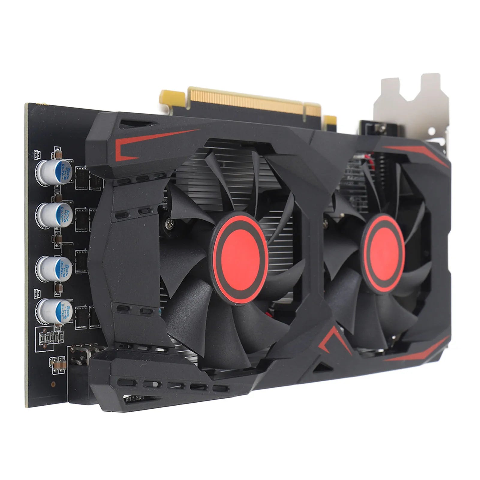 Graphics Card 6GB GDDR5 192BIT Double Fan PCIE 2.0 16X Slot Supports DVI VGA HD Multimedia Interface Durable Gaming Video Card
