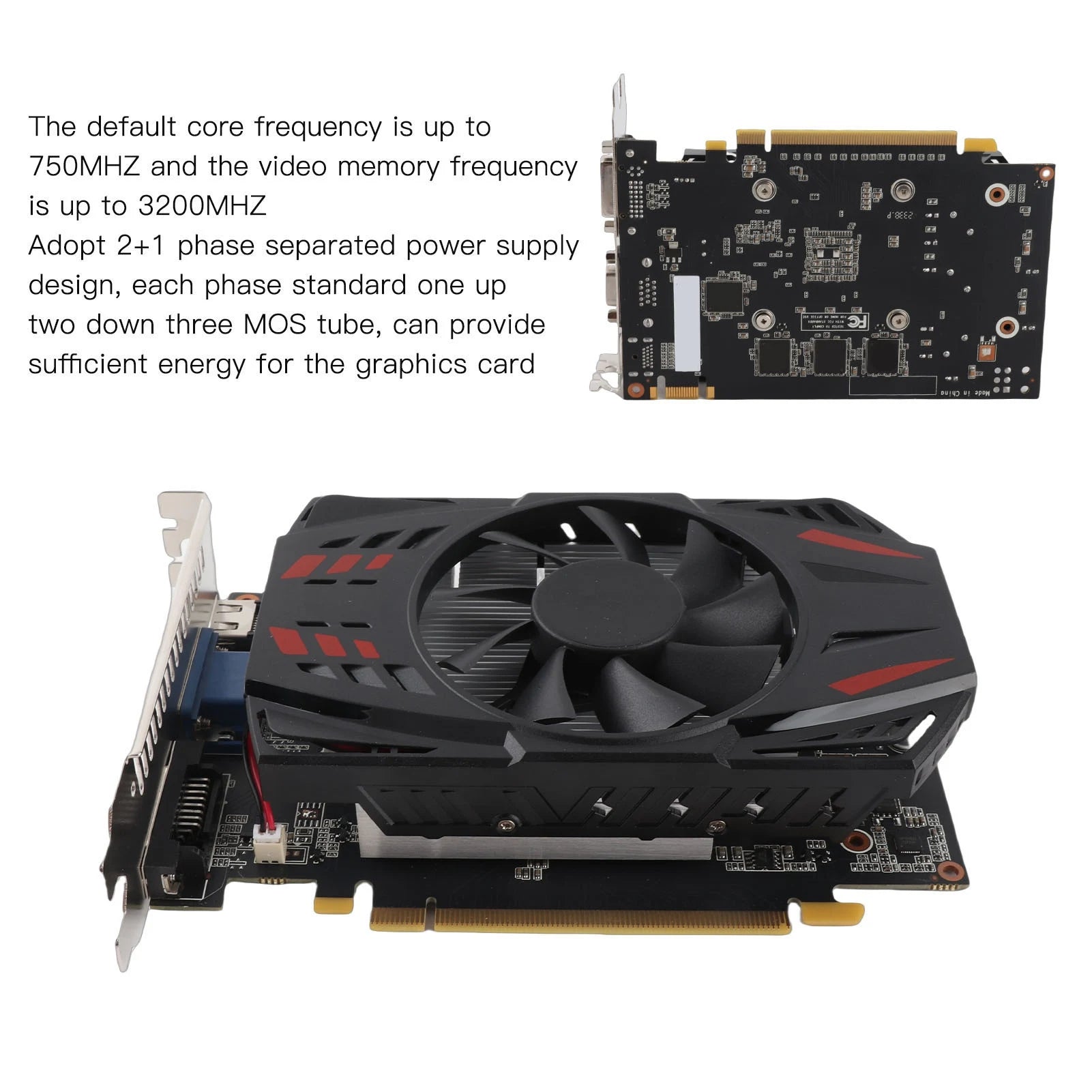 Computer Graphics Card Gaming Graphics Card 128BIT GDDR5 2560x1600 Computer Graphics Card for Office Gaming