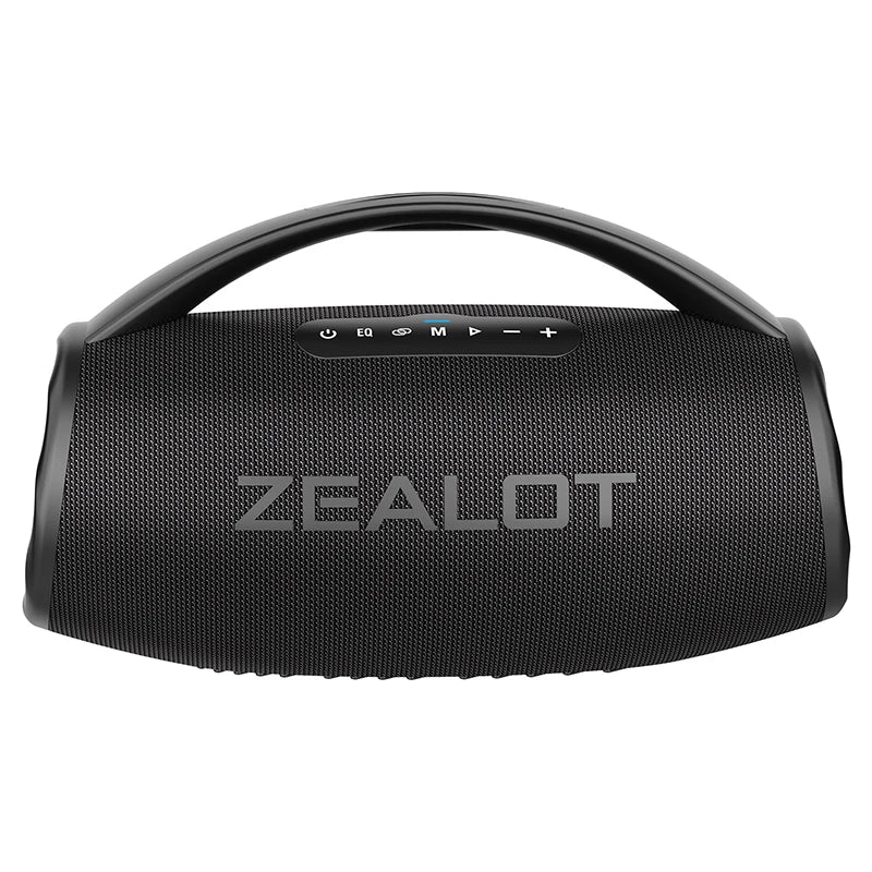 Storm Store Zealot-S97 80W Bluetooth speaker with RGB lights, waterproof design, wireless subwoofer, and 360 stereo sound.