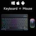 10inch RGB Backlit Rechargeable  Bluetooth Keyboard Wireless Keyboard Bluetooth Mini Keyboard for Spanish Russian Keyboard