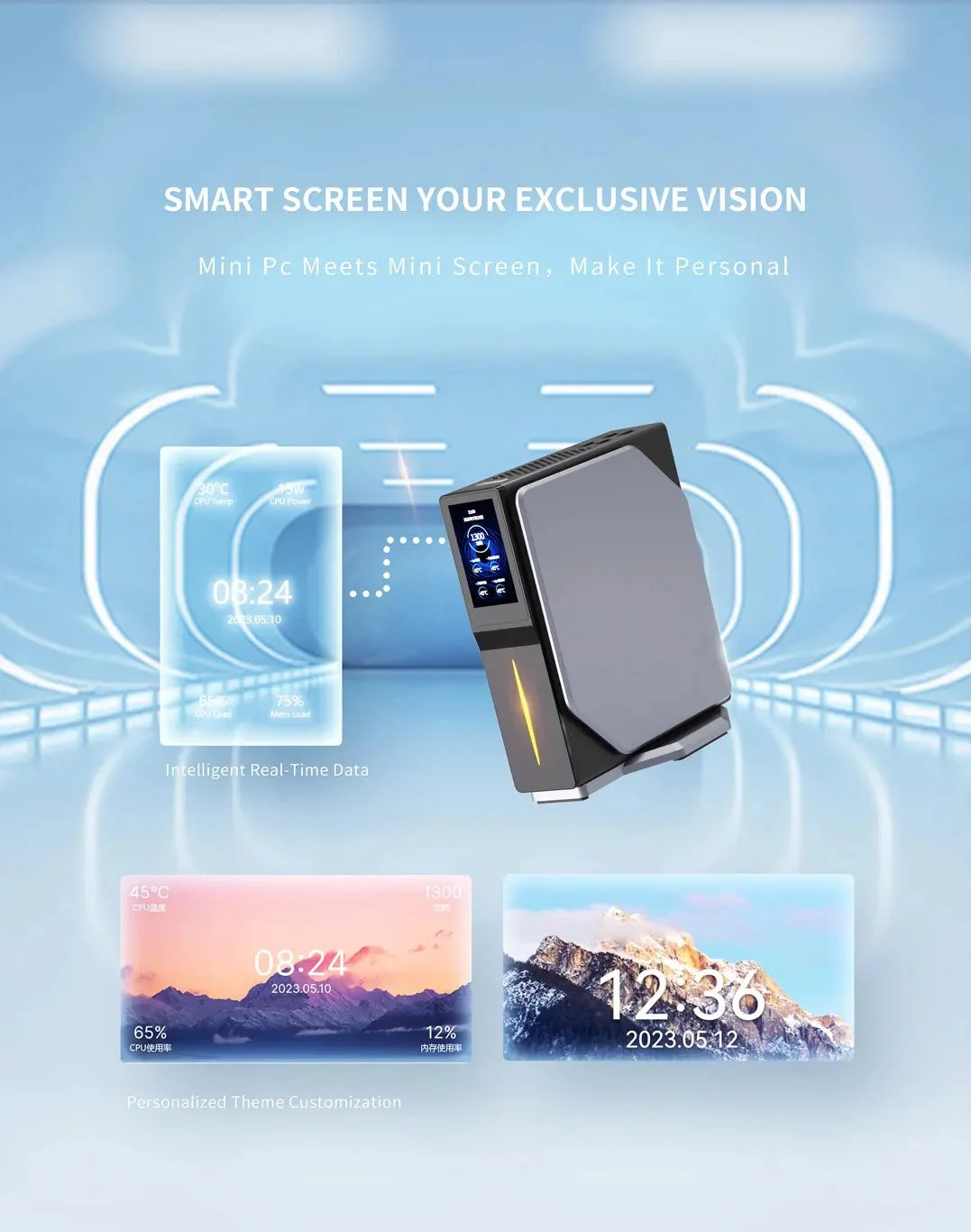 Popular windows 11pro S1 Mini Pc INTEL 12TH N150 N100/N95 CPU Desktop Computer S1 Barebone System DDR4 8G 16GB MINI Computrer