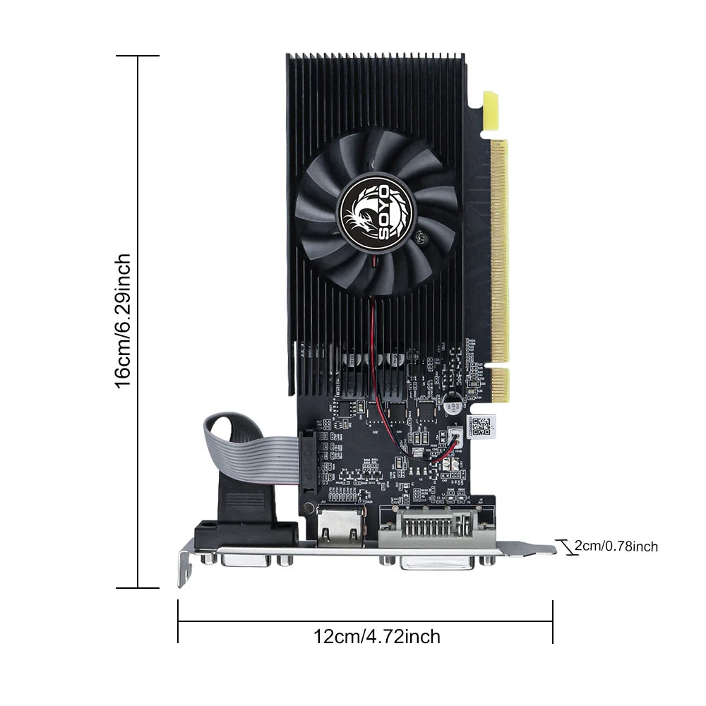 NVIDIA GPU GT 240 1G Graphics Card SOYO DDR3 128Bit 40nm Gaming Video Cards Desktop Computer components GT240 game Video Cards